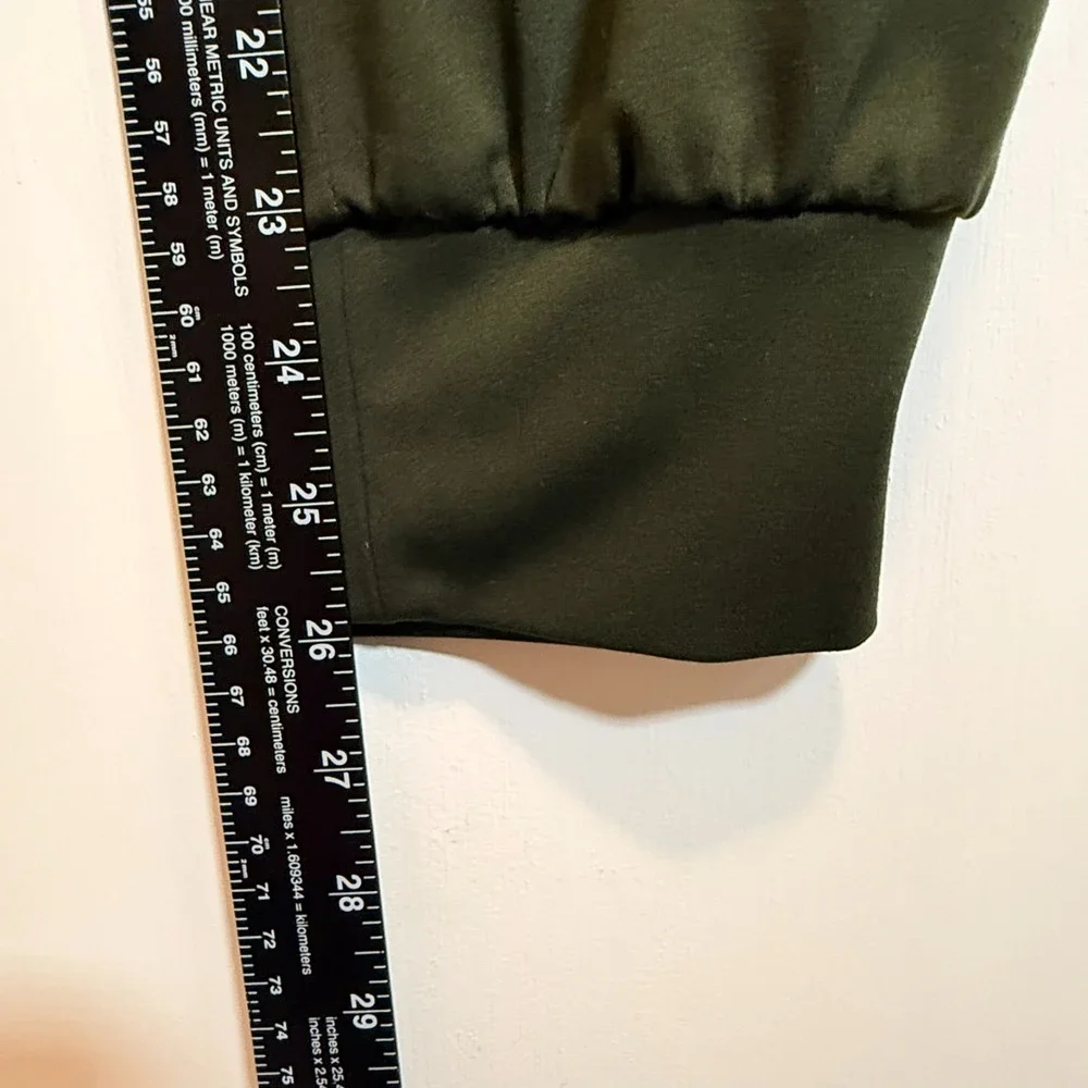 Lou & Grey Olive Green Jogger Pants Womens Large Drawstring Waist Pockets Lounge